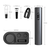 Electric Wine Opener Set Automatic Corkscrew with Aerator Pourer and Foil Cutter for Kitchen Bar Party Gifts