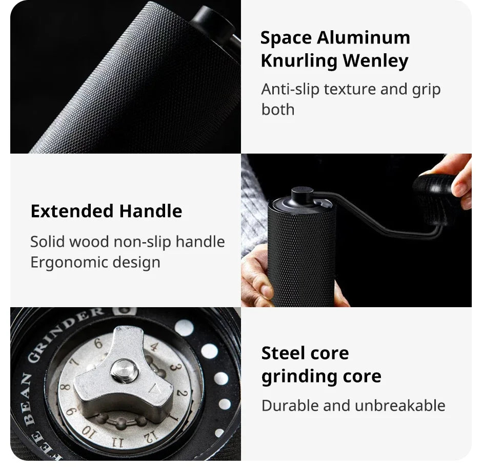 Manual Coffee Grinder Hand-Cranked Coffee Machine Home Small Manual Grinder Hand-Cranked Bean Grinder Coffee Bean Grinder