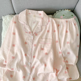 Spring/Autumn New Arrivals: Cloud-Print Cotton Long-Sleeved Pyjama Set for Women Adorable Sweetheart Style Nightwear Homewear Se