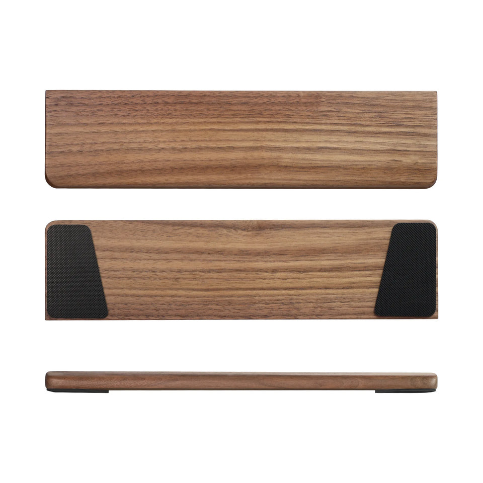 CHOSFOX Wooden Keyboard Wrist Rest Walnut Mouse Pad Solid Mouse Pad Wrist Support Anti-Slip Base Mechanical Keyboard Wrist Rest