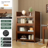 Bookshelf, bookcase, dust-proof floor-standing storage rack, household children and students storage rack with doors