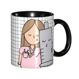 Pink Doctor Nurse Coffee Mugs DIY Customized Enfermera En Apuros Ceramic Milk Tea Mug Cup