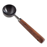 1pc New 304 Stainless Steel Measuring Spoon Coffee Bean Spoon 30ml Walnut Handle Coffee Powder Spoon Baking Spoon
