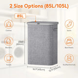 85L Laundry Hamper with Handles Inner Bag Plastic Frame Good Support Large Capacity Dirty Clothes Basket