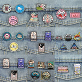 2-6pcs/set Hobby Collection Enamel Pins Reading Book Iced Coffee Knit Brooch Hiking Badges Music Korean Girls Band Jewelry