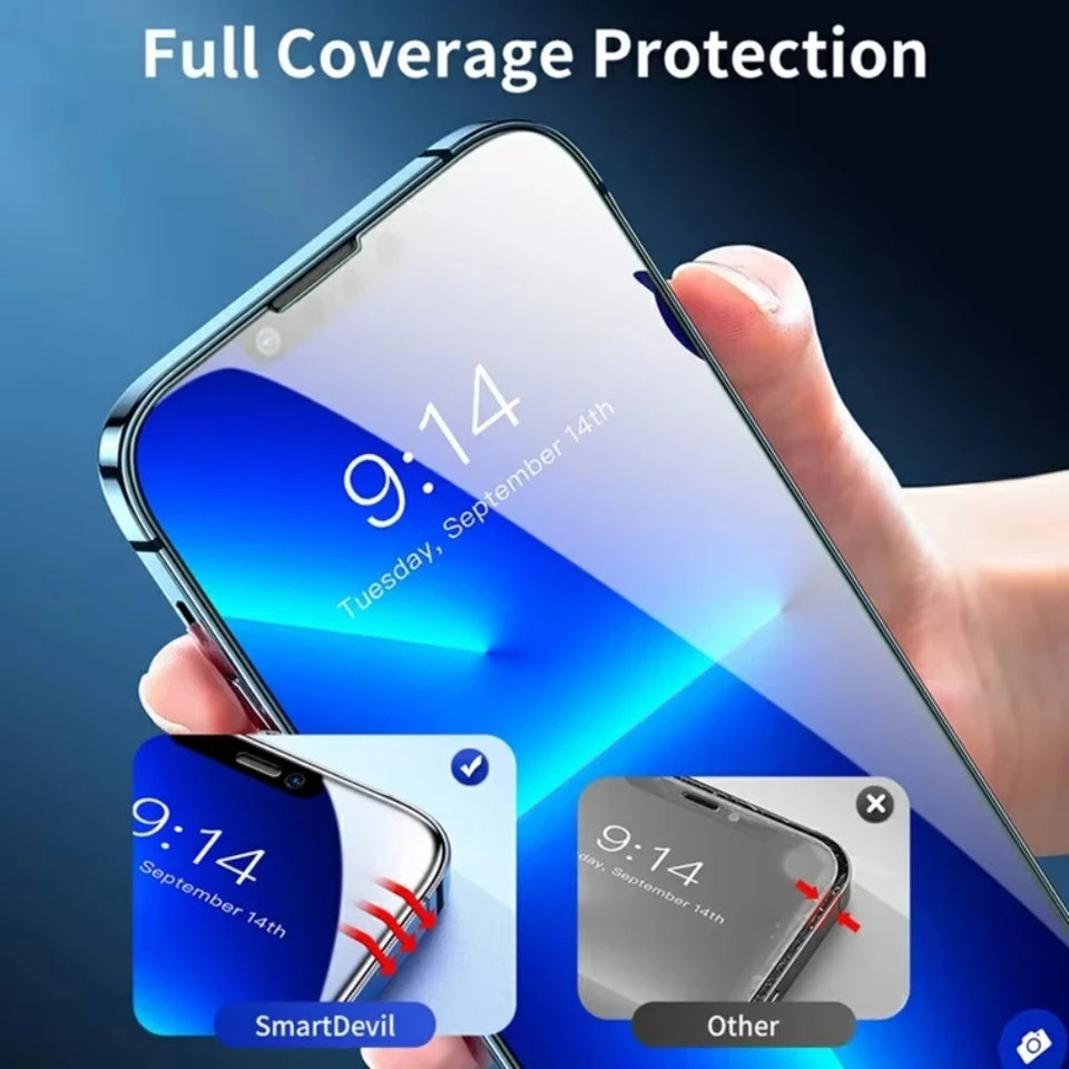 4Pcs Tempered Glass For IPhone 16 15 14 13 12 11 Pro Max Stg Screen Protector For IPhone 12 13 Mini 16E High Definition Glass