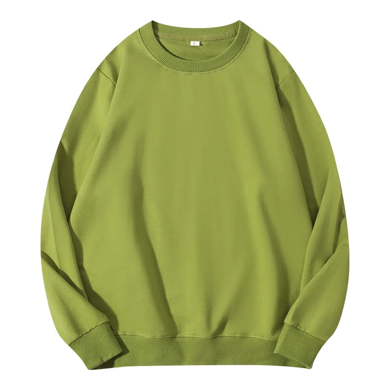 Autumn O-Neck Cotton Women's Sweatshirt Hoodies Basic Loose Casual Women Pullover Solid Sweatshirt Ladies Tops Factory Wholesale