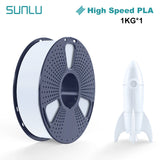 SUNLU 1KG High Speed PLA 3D Printer Filament 1KG 1.75mm ±0.02MM High Flow Speedy 3D Printer Filament Designed for Fast Printin