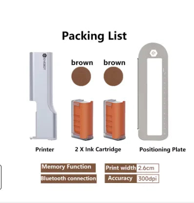 Coffee Latte Inkjet Printer Handheld EVEBOT Printpen Print Size 26*1000 MM DIY Custom Printing With Auxiliary Ruler for Cafes