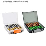 Battery Organizer Holder -Holds 72 AA AAA Batteries Battery Box Case Garage Container Home Drawer Organization Dispenser Holder