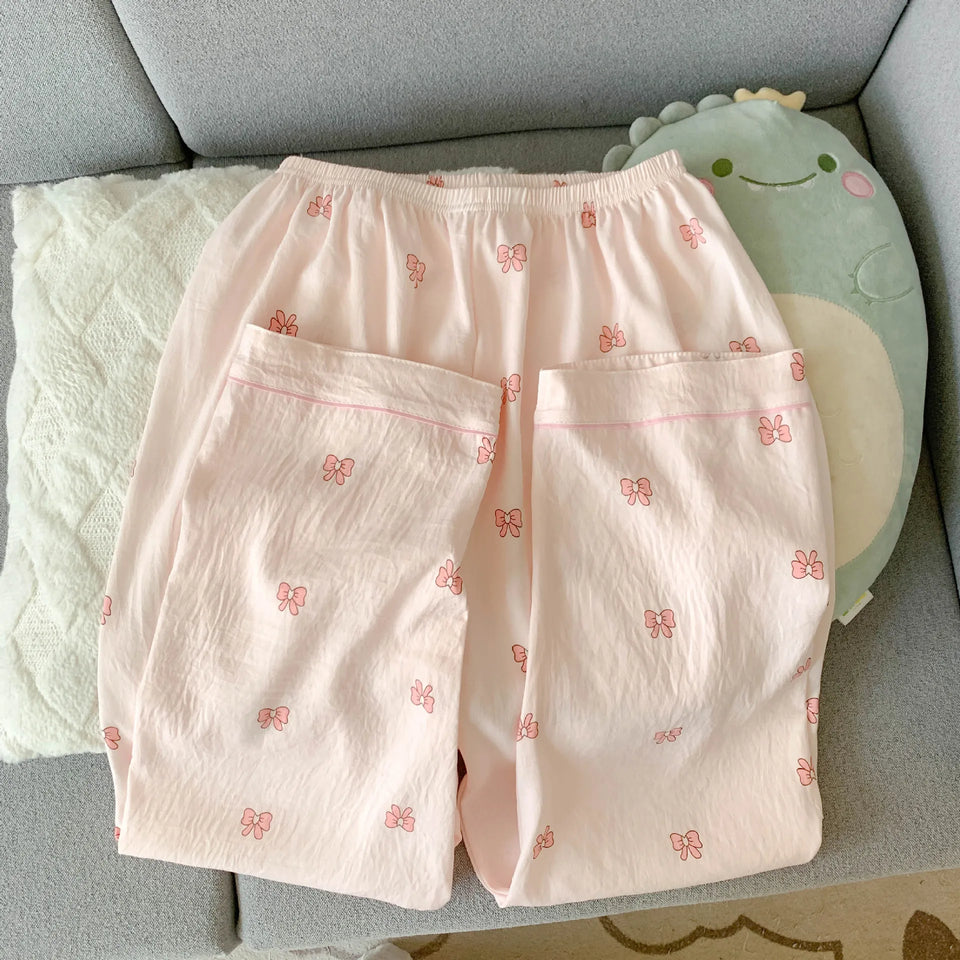Spring/Autumn New Arrivals: Cloud-Print Cotton Long-Sleeved Pyjama Set for Women Adorable Sweetheart Style Nightwear Homewear Se