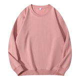 Autumn O-Neck Cotton Women's Sweatshirt Hoodies Basic Loose Casual Women Pullover Solid Sweatshirt Ladies Tops Factory Wholesale