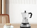 Moka Pot Electric Coffee Maker, 500W 5 Levels,Adjustable Temperature with Heating Plate, Automatic Heating Espresso Coffee Maker