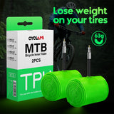 CYCLAMI Ultralight Bike Inner Tube 26 27.5 29 Inches MTB Bicycle TPU Material Tire 45mm French Valve Super Light Anti-Oxidation