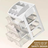 Multi-Layer Desktop Storage Box Drawer Organizer Cabinet for Cosmetics Jewelry Hair Accessories Stationery Home Office