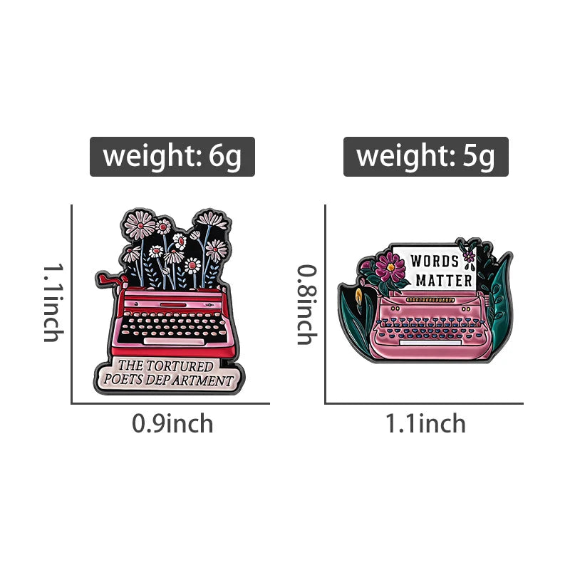2-6pcs/set Hobby Collection Enamel Pins Reading Book Iced Coffee Knit Brooch Hiking Badges Music Korean Girls Band Jewelry