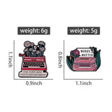 2-6pcs/set Hobby Collection Enamel Pins Reading Book Iced Coffee Knit Brooch Hiking Badges Music Korean Girls Band Jewelry
