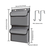Multi-pockets Wall Storage Bag Large Over Door Hanging Shoe Organiser Behind Doors with 4 Metal Hooks Shoes Rack Storage Bags