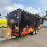 Customized Multi-functional Electric Food Truck Ice Cream, Bubble Tea, Burger BBQ Mobile Kitchen Cart Food Truck For Sale Europe