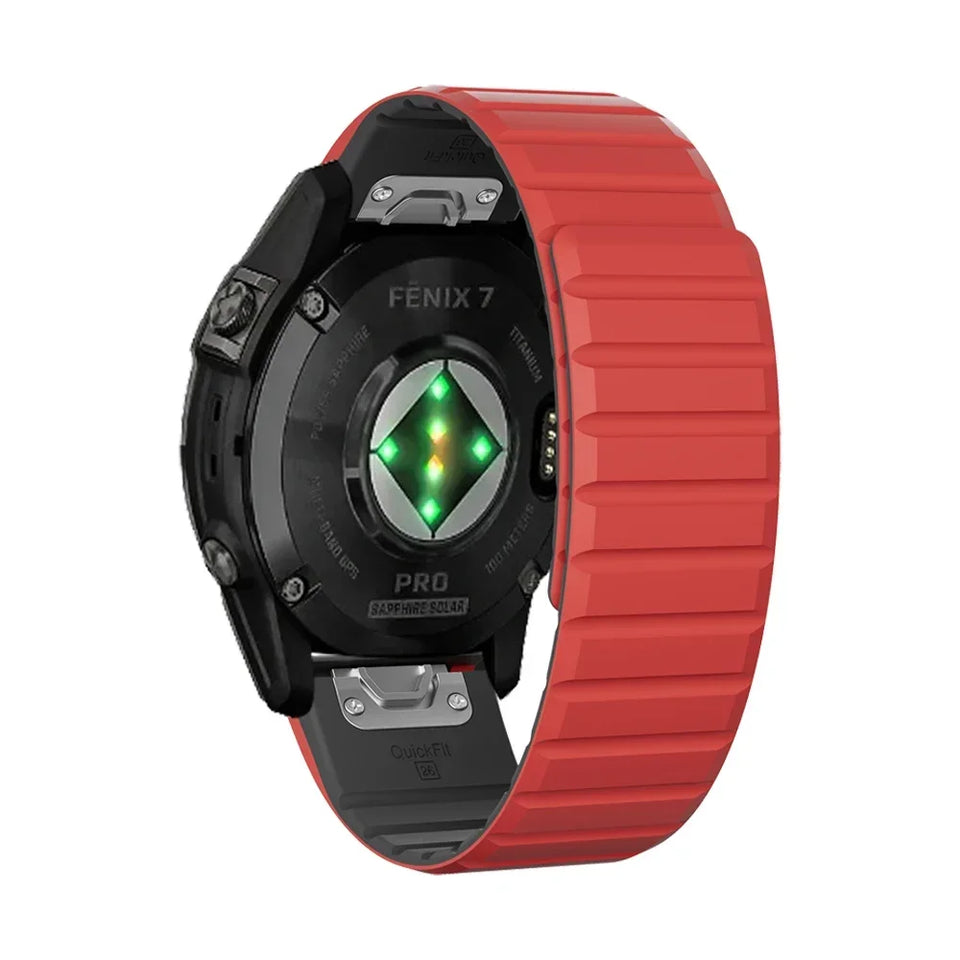 26/22mm Silicone Watch Band for Garmin Fenix 7 7X 6 6X Pro 5 5X Plus 3 HR Enduro Epix Gen 2 Smartwatch Magnetic Loop Wrist Strap