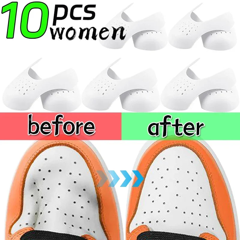 5pairs Crease Protector Shoe Head Stretcher Sneaker Anti Crease Wrinkled Fold Shoe Support Toe Sport Crease Protector Dropship