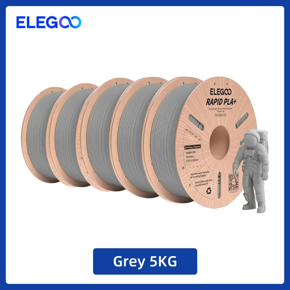ELEGOO RAPID PLA+ Filament 1.75mm, 3D Printer Filament, Support 30-600mm/s Printing Speed, Compatible with Most FDM 3D Printers