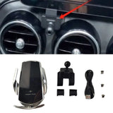 15W Fast Charging Wireless Charger Car Mount Phone Holder Automatic Clamping For 2015-2018 Mercedes-Benz C Class W205 GLC X253