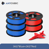ANYCUBIC PLA 3D Filament For FDM 3D Printer 1.75mm Eco-friendly 3D Printing Material Failment For Kobra S1C 5KG EU US Warehouse