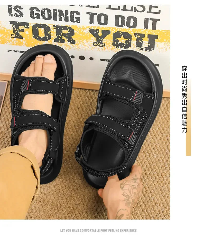 Summer Trendy Beach Sandals Casual Slip on Slippers, Lightweight Breathable Non Slip Soft Sole for Daily Casual Walking