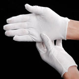 New 1/6/12 Pairs Wenvian Quality Inspection Gloves of Medium Thick Label of Work Cotton Thick White Work Safe Cotton Man Woman