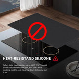 Silicone Stove Top Cover Mat, Heat Resistant Electric Glass Cooktop Protector, Extra Large Dish Drying Mat for Kitchen RV