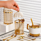 {Summer2}Food Storage Canister Modern Coffee Spoon Dessert Fork Holder For Dining Room Kitchen Tabletop Countertop Organization