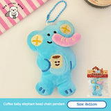 1/4 Pcs Cartoon Plush Doll Pendant Cute Pet Backpack Pendant Backpack Bead Chain Pendant