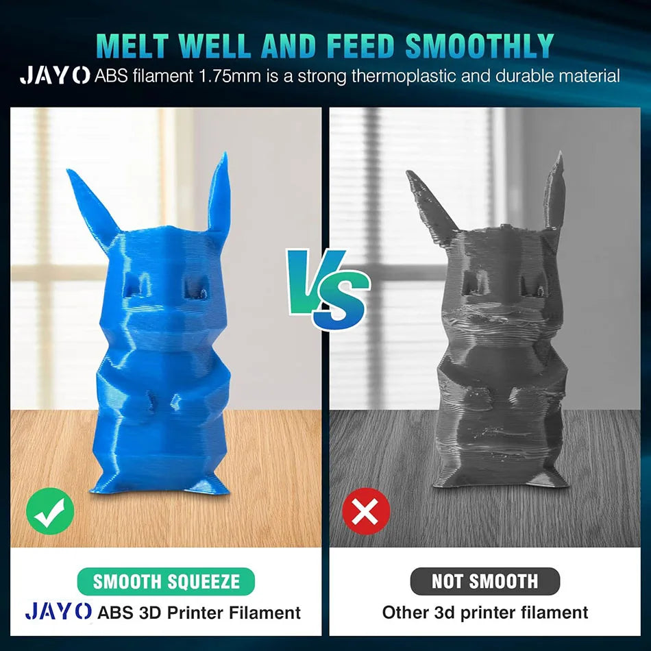 JAYO PLA /PLA Matte /ABS/PETG/PLA Plus 3D Printer Filament 5KG/Roll 1.75mm 3D Filament Large Spool Neatly Wound Filament