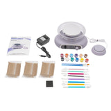 Professional Pottery Wheel Kit-4.7"Turntable Electric Clay Wheel, Adjustable Speed Ceramic Making Machine with 8 Sculpting Tools