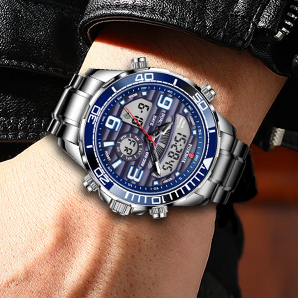 New LIGE Fashion Military Watches for Men Luxury Original Sports Chronograph Watch Waterproof Quartz WristWatch Clock Gift