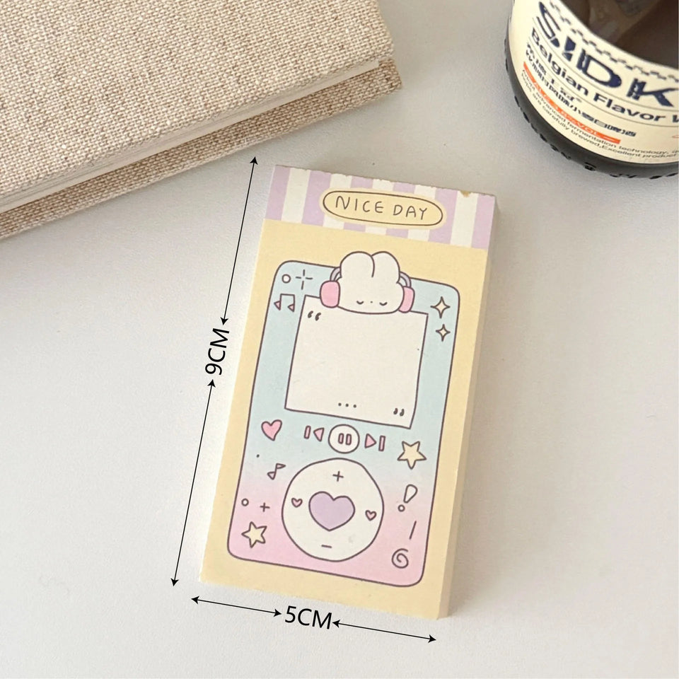 100 Sheets Cute Memo Book Non Sticky, Tearable Leave a Message Notebook Handheld Notes
