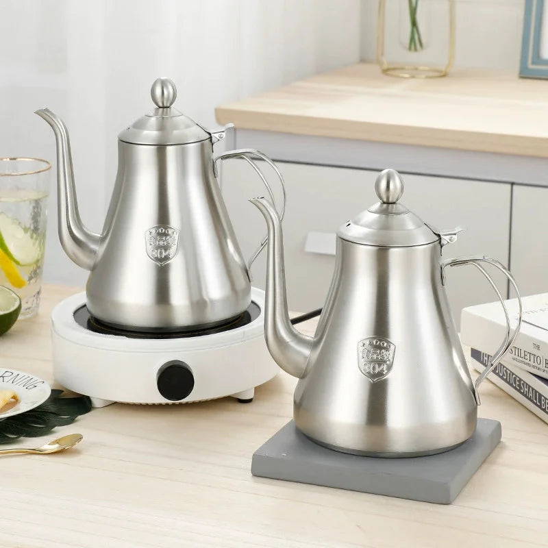 1.5L Tea Kettle 304 Stainless Steel Teapot,With Removable Infuser for Loose Flower Tea Coffee Kettle for Induction Cooker Safe