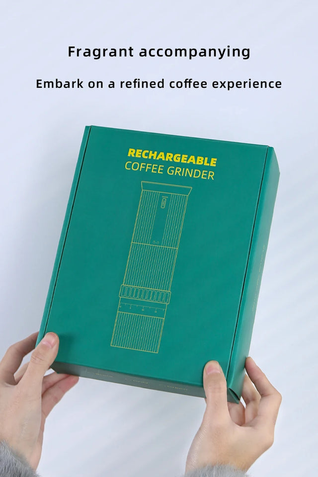New Rechargeable Auto Espresso Barista CNC Conical Burr Coffee Bean Grinder Machine