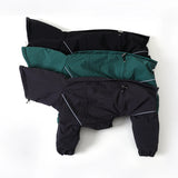 Winter 4-legged Windproof Cotton Jacket for Italian Greyhound Warm High Neck Adjustable Sweatshirt for Whippet Greyhound to 25KG