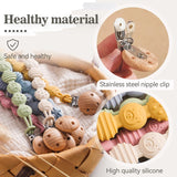1PC Baby Silicone Teether Toys BPA Free Silicone Finger Ring Pacifier Chain Soothing Teething Toys For Newborn Teething Gifts