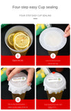 500pcs Disposable Cup Lid Drink Seal Paper Lid Coffee Milk Tea Leak-proof Cup Film Takeaway Packaging Anti-overflow Sealing Film