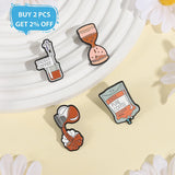 100% PURE COFFEE Enamel Pins Hourglass Coffee Lover Metal Brooches Fashion Lapel Badge Backpack Clothes Jewelry Gift for Friends