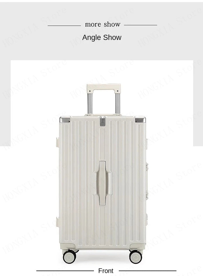 Large Capacity Suitcase 28" 32" Thickened Luggage USB Phone Stand Aluminum Frame Password Trolley Case Travel Wheeled Suitcases