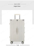 Large Capacity Suitcase 28" 32" Thickened Luggage USB Phone Stand Aluminum Frame Password Trolley Case Travel Wheeled Suitcases