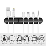 3/5/7 Clips Adhesive Silicone Cable Winder Desktop Wire Wrapped Cord Earphone Cable Holder Desk Organizer Office Supplies