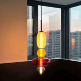 Modern Colorful Glass Hanging Pendant Light Chandelier for Loft Living Room Restaurant Nordic Coffee Restaurant Lighting Fixture