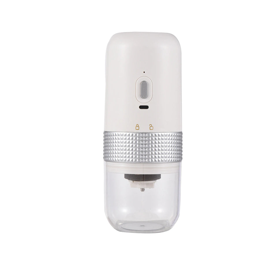 Portable Electric Burr Coffee Grinder 13W 200ml USB Rechargeable Adjustable Setting Cordless Coffee Bean Grinder with Cleanin