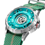 BERNY Automatic Men's Skeleton Watch 5ATM Luminous Sapphire Exhibition 3D Dial 316L Steel MIYOTA 82S0 Mechanical Watches for Men