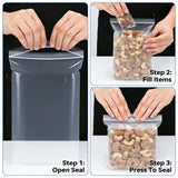 3 Size Reusable Storage Bags Transparent Leak Proof Freezer Bags Airtight Seal for Food Fruit Veggie Storage